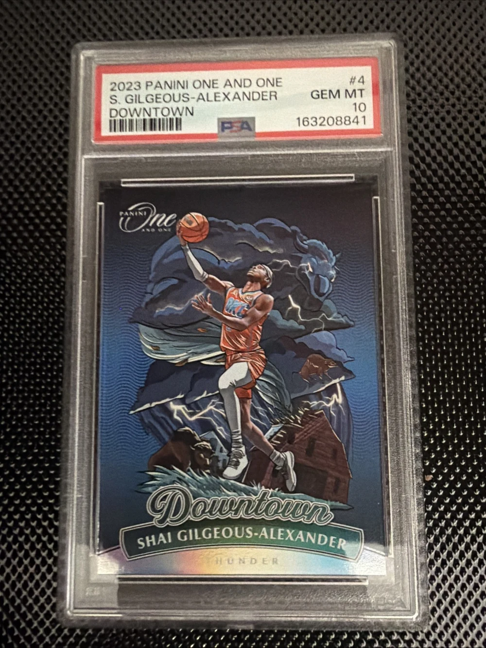 Shai Gilgeous-Alexander #4 2023-24 Panini One and One Basketball Downtown PSA 10 front