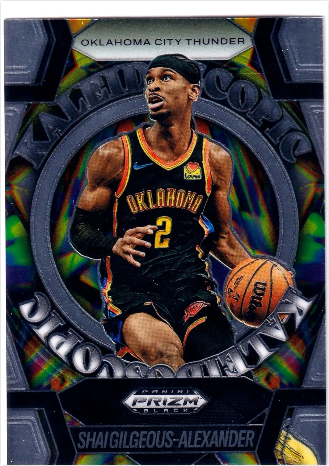 Shai Gilgeous-Alexander 2024-25 Panini Prizm Black #5 Kaleidoscopic basketball card - Front