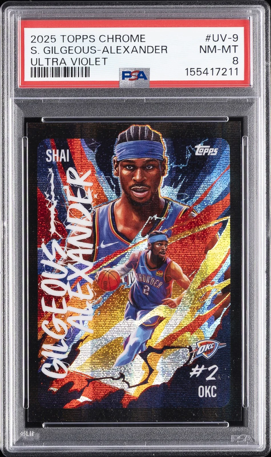 Shai Gilgeous-Alexander 2025 Topps Chrome Basketball card