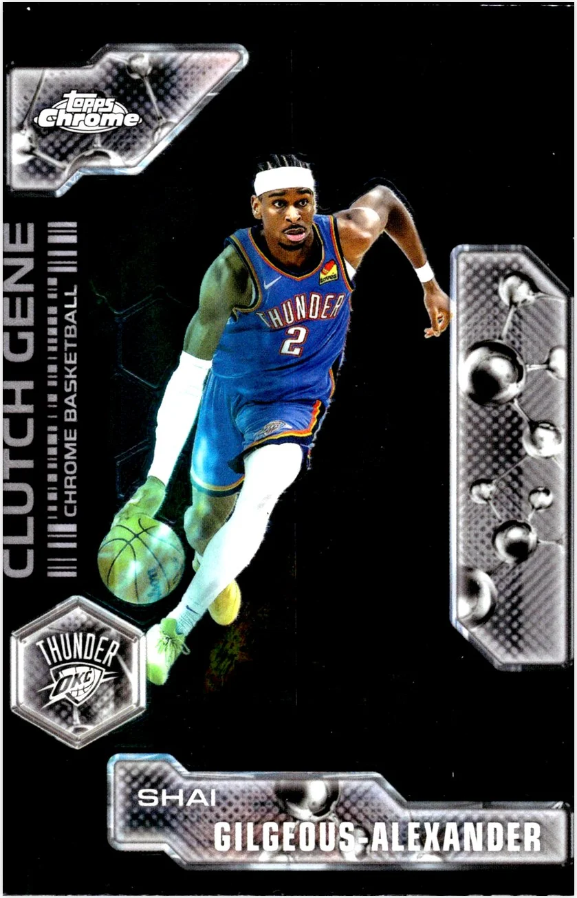 Shai Gilgeous-Alexander 2025-26 Topps Chrome #CG-9 Clutch Gene basketball card - Front