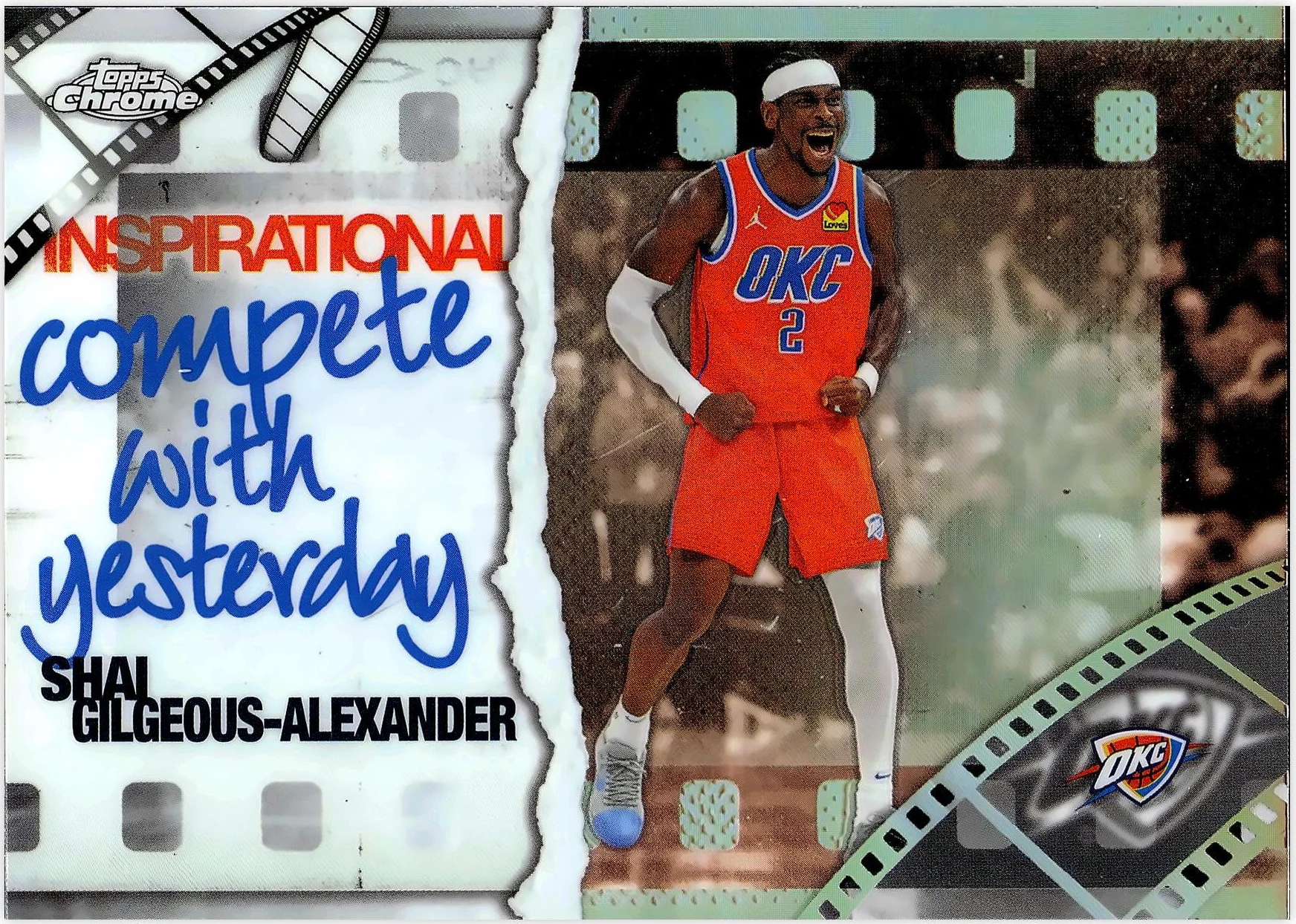 Shai Gilgeous-Alexander 2025-26 Topps Chrome #IP-11 Inspirational Refractor basketball card - Front