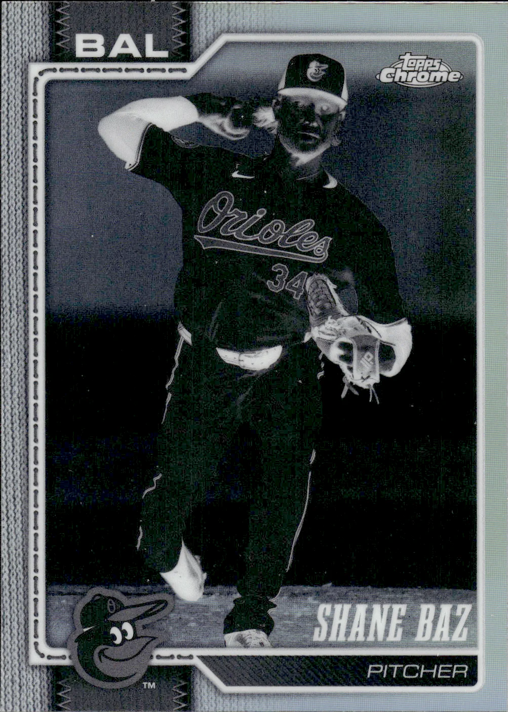 Shane Baz #714 Negative Refractor 2026 Topps Chrome Baseball baseball card - Front