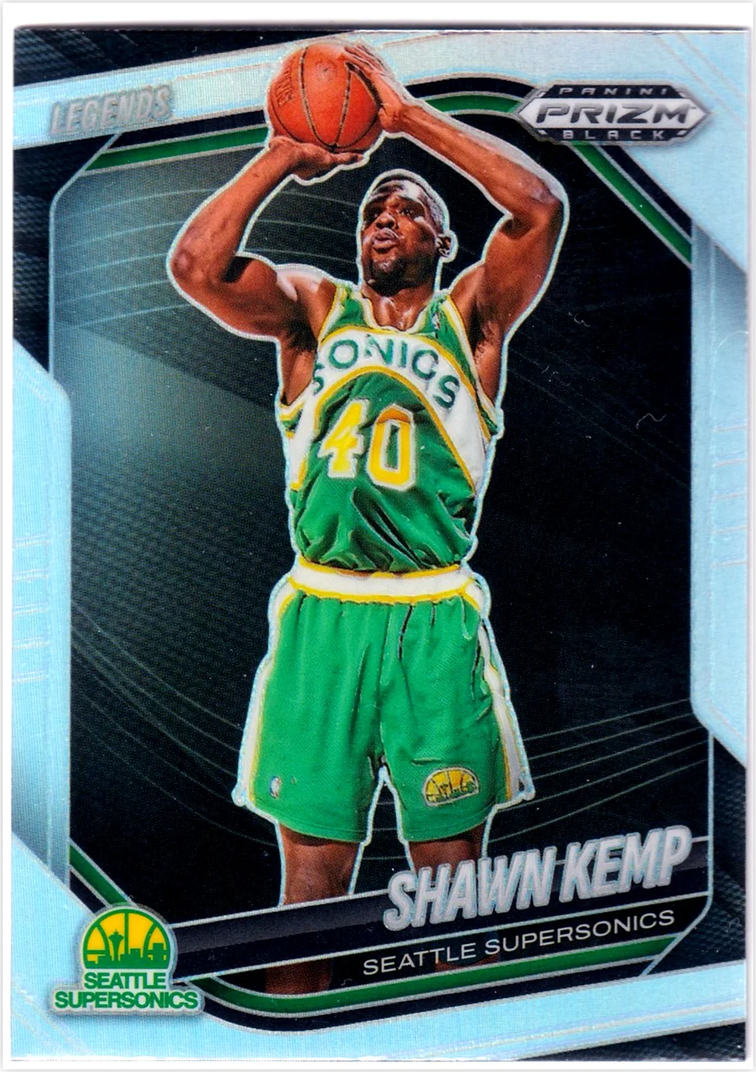 Shawn Kemp 2024-25 Panini Prizm Black #299 Silver basketball card - Front
