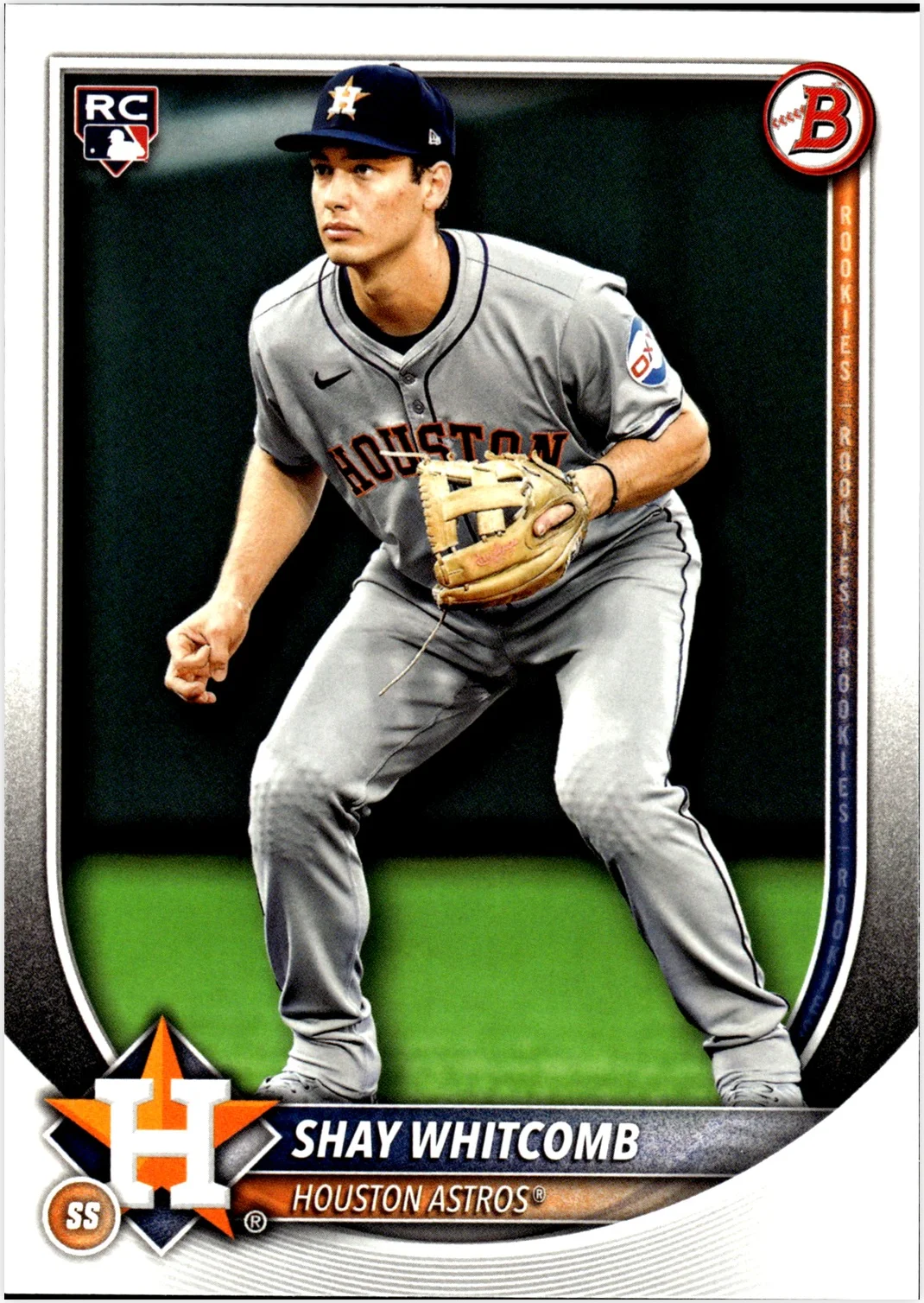 Shay Whitcomb 2025 Bowman #47 baseball rookie card - Front