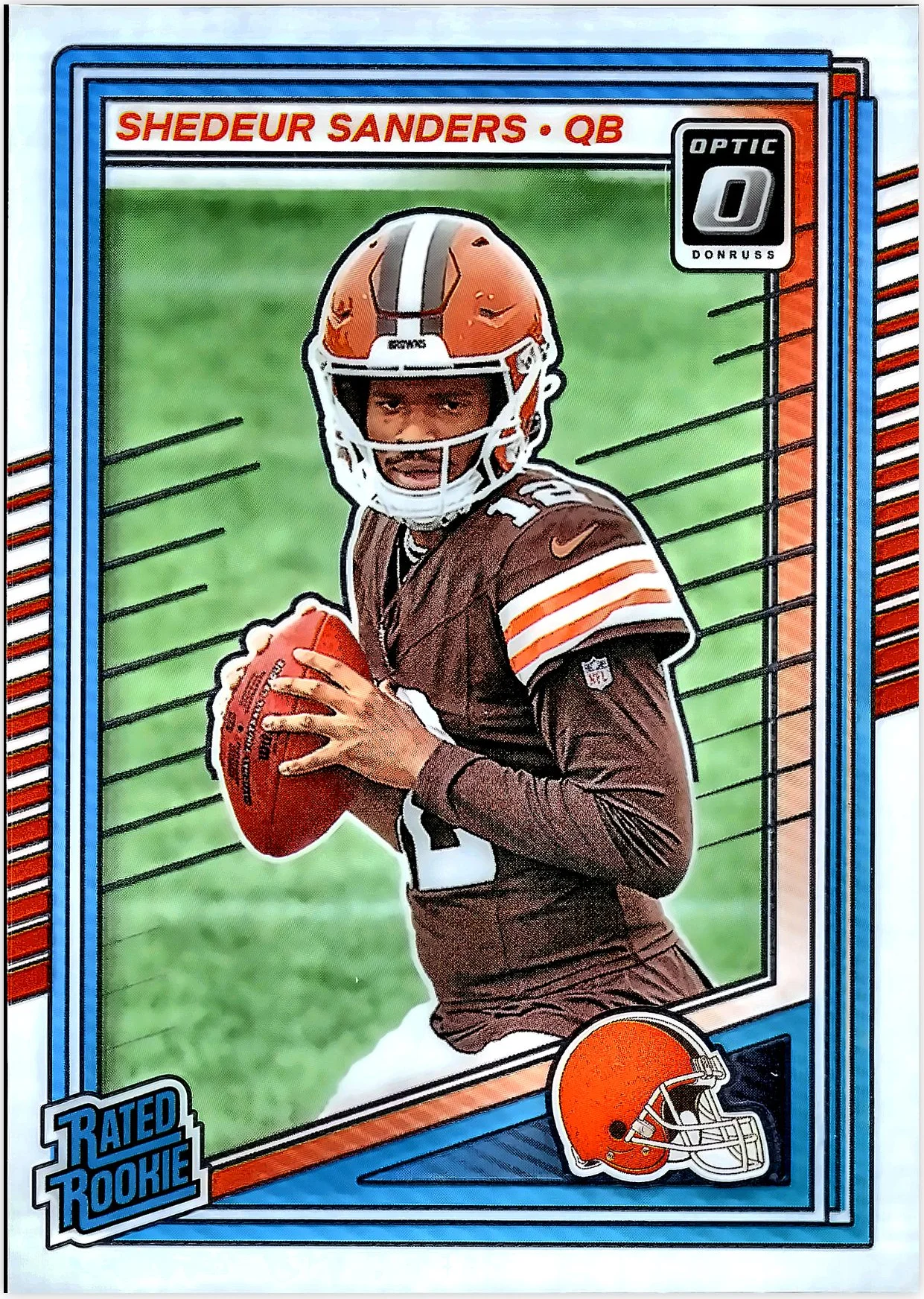 Shedeur Sanders 2025 Donruss Optic #203 football rookie card - Front