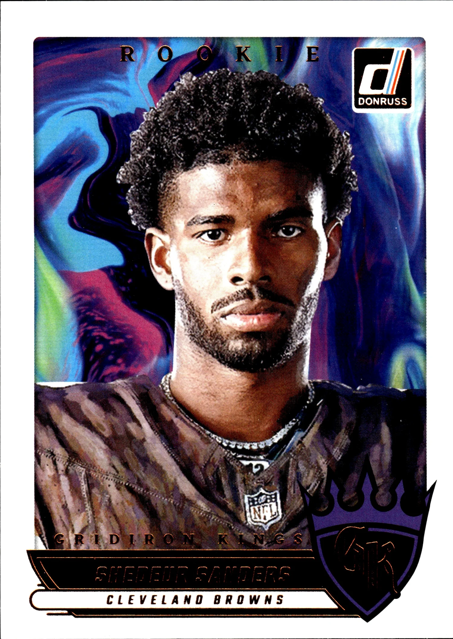 Shedeur Sanders 2025 Donruss #RGK-SSS Rookie Gridiron Kings football card - Front