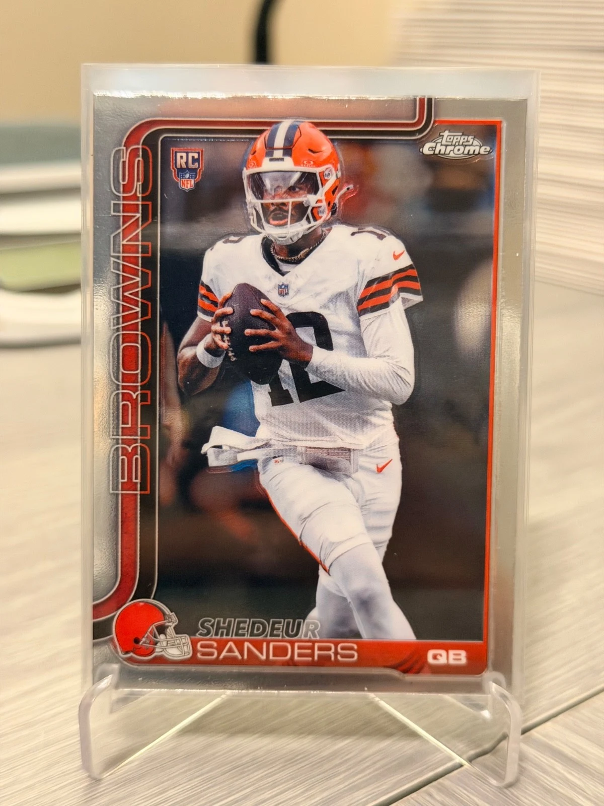 Shedeur Sanders 2025 Topps Chrome Football card