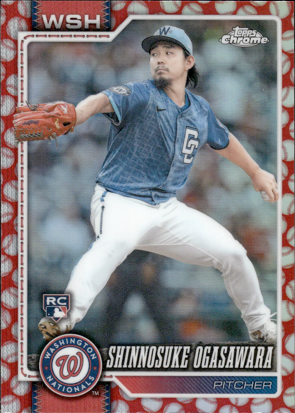 Shinnosuke Ogasawara #64 Baseball Seams Refractor Rookie Card 2026 Topps Chrome Baseball baseball rookie card - Front