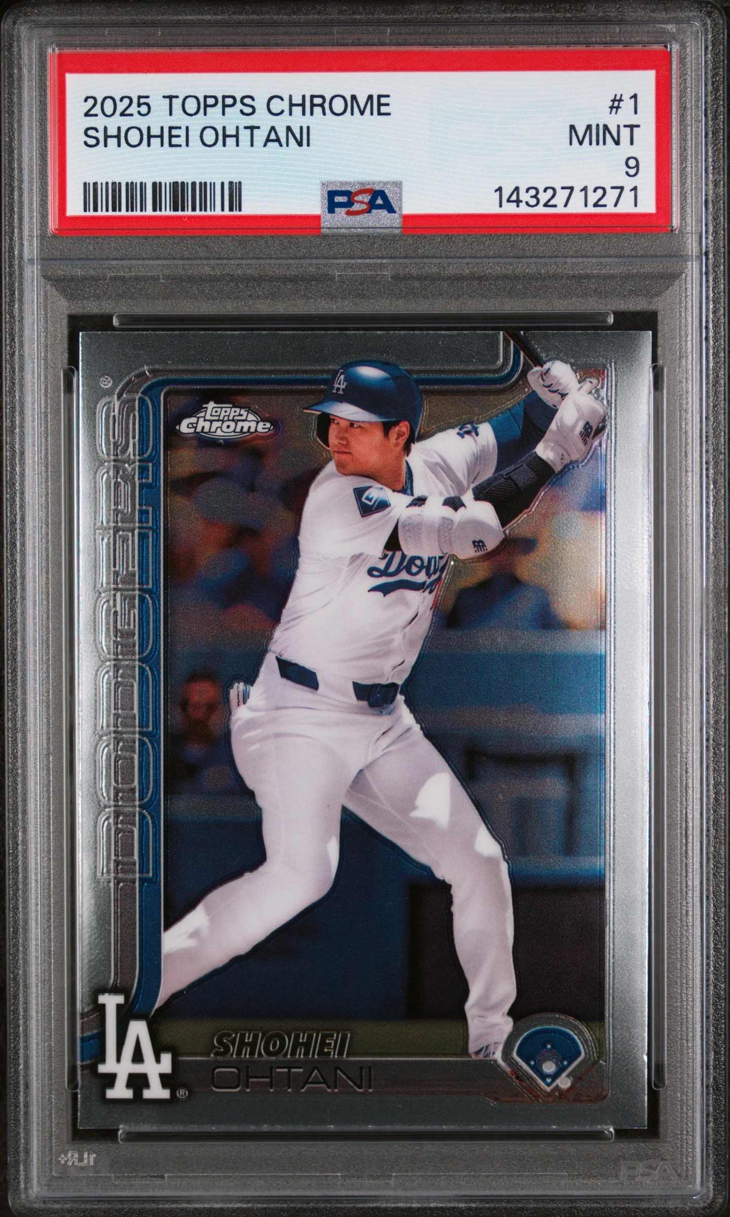 Shohei Ohtani 2025 Topps Chrome #1 baseball card - Front