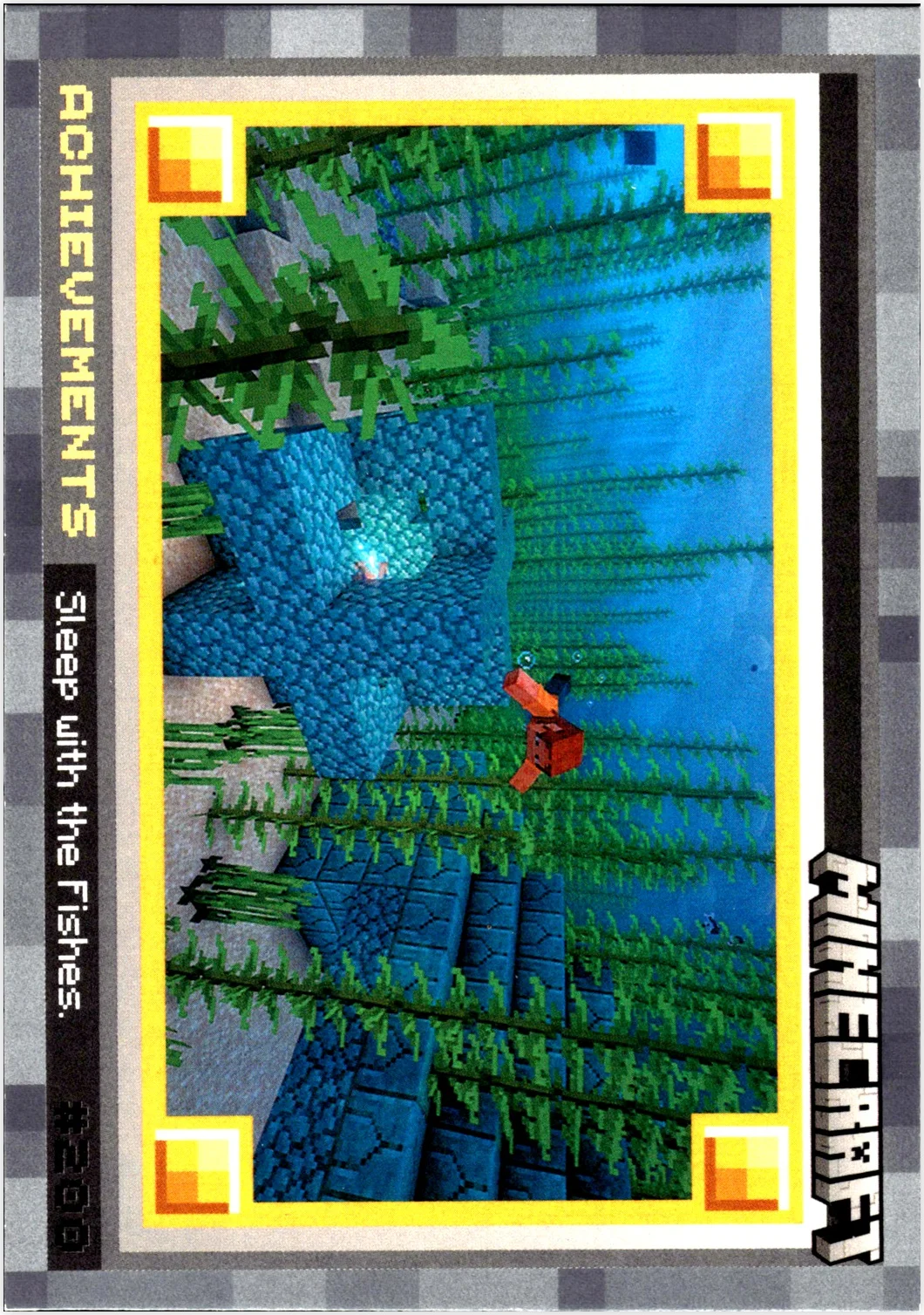 Sleep with the Fishes 2024 Panini Minecraft #200 Stone trading card - Front