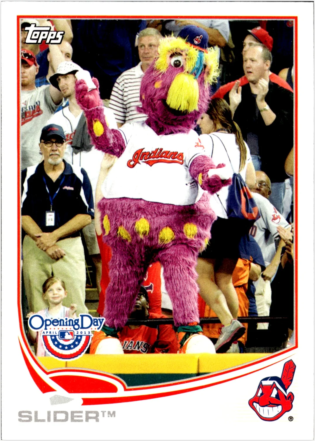 Slider 2013 Topps Opening Day #M-24 Mascots baseball card - Front
