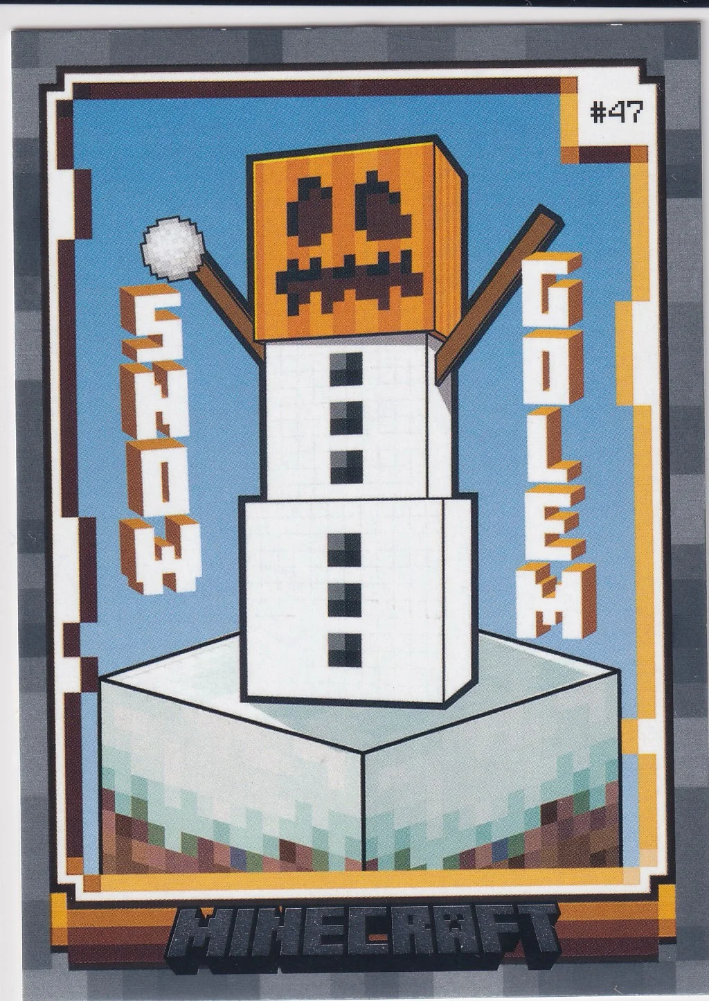Snow Golem 2024 Minecraft #47 Character trading card - Front
