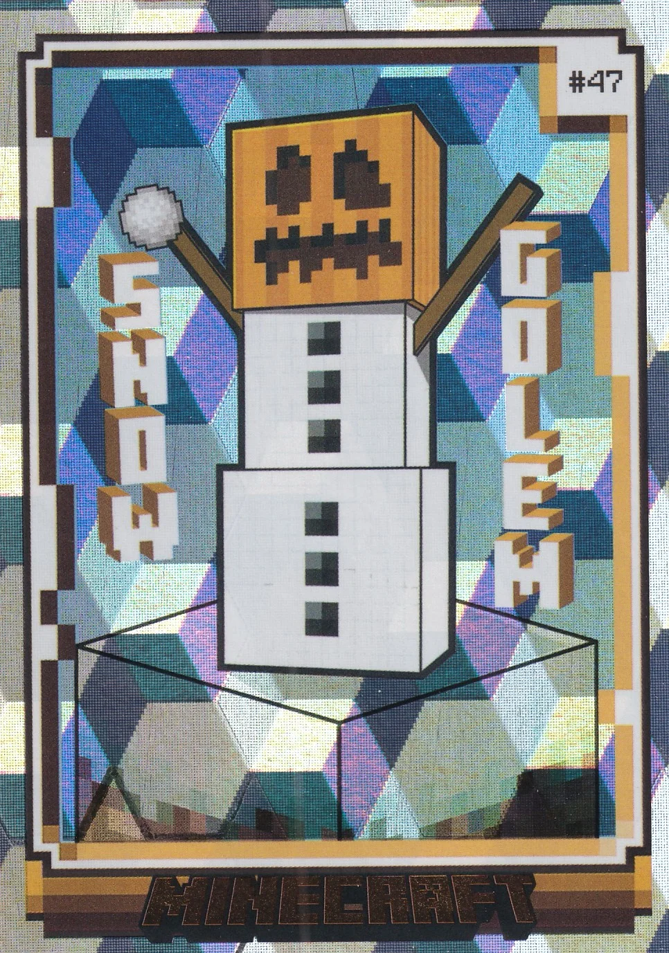 Snow Golem 2024 Panini Minecraft #47 Cubic Parallel trading card - Front