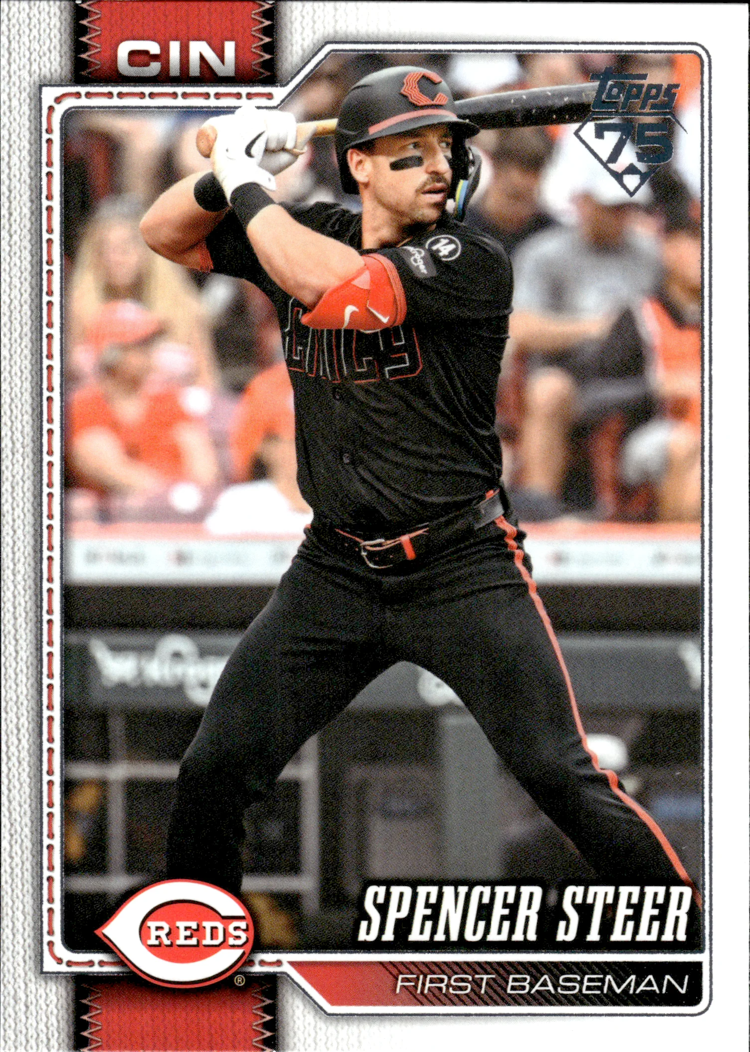 Spencer Steer #365 2026 Topps Series 2 Baseball baseball card - Front