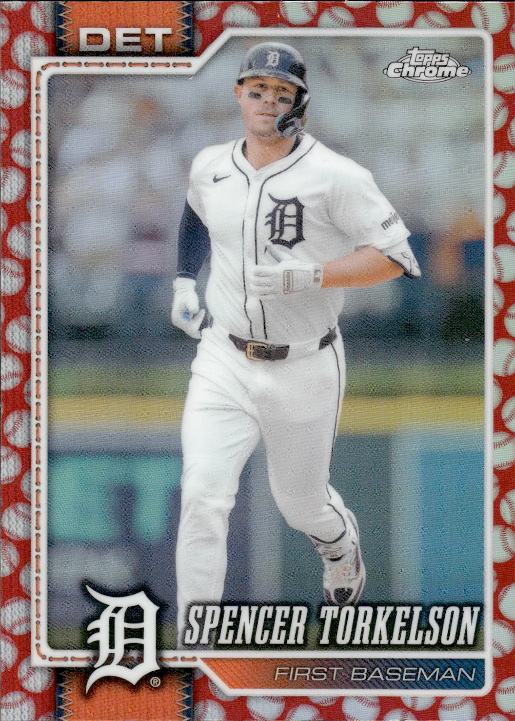 Spencer Torkelson #289 Baseball Seams Refractor 2026 Topps Chrome Baseball baseball card - Front
