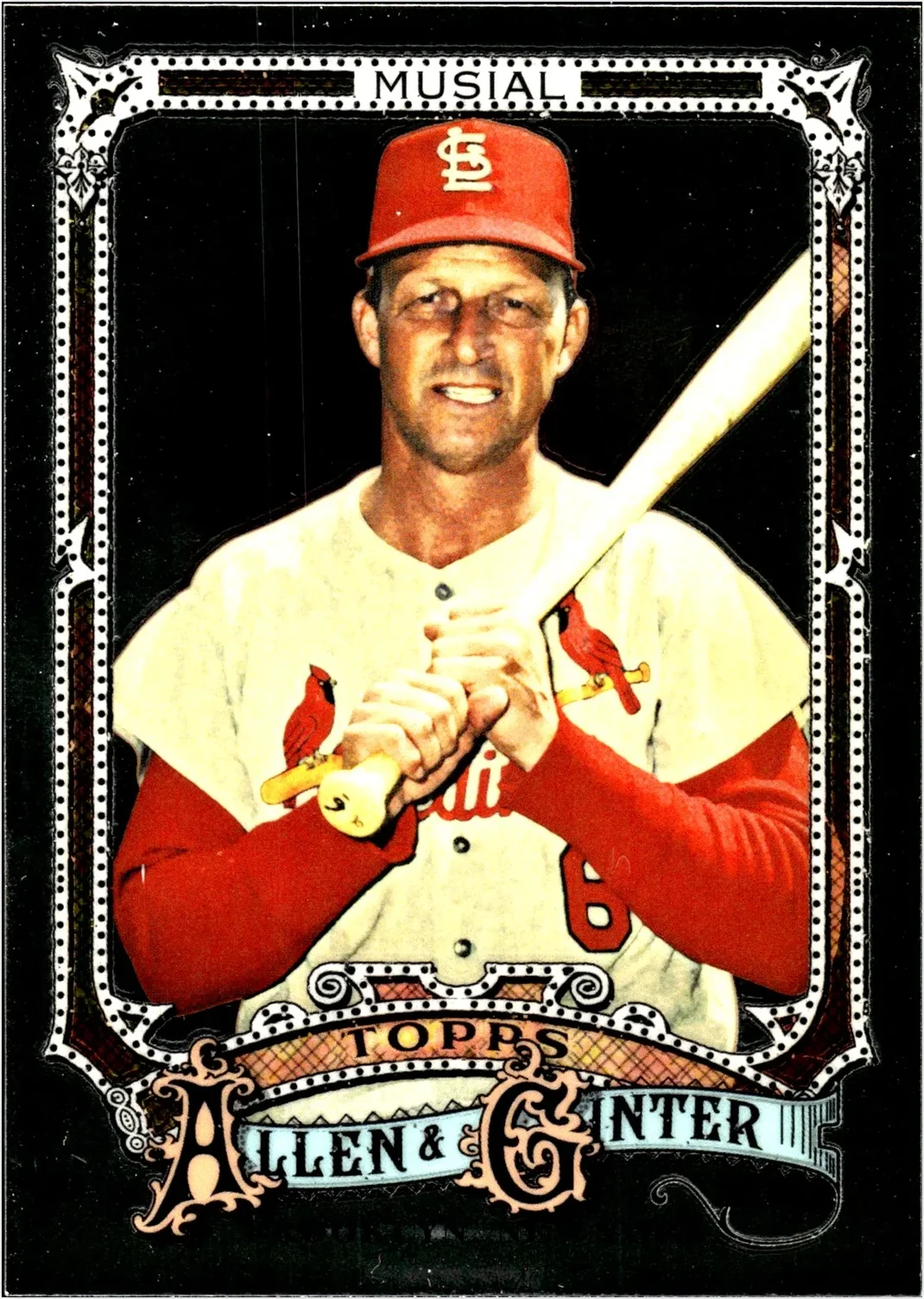 Stan Musial 2025 Topps Allen & Ginter #64 Chrome baseball card - Front