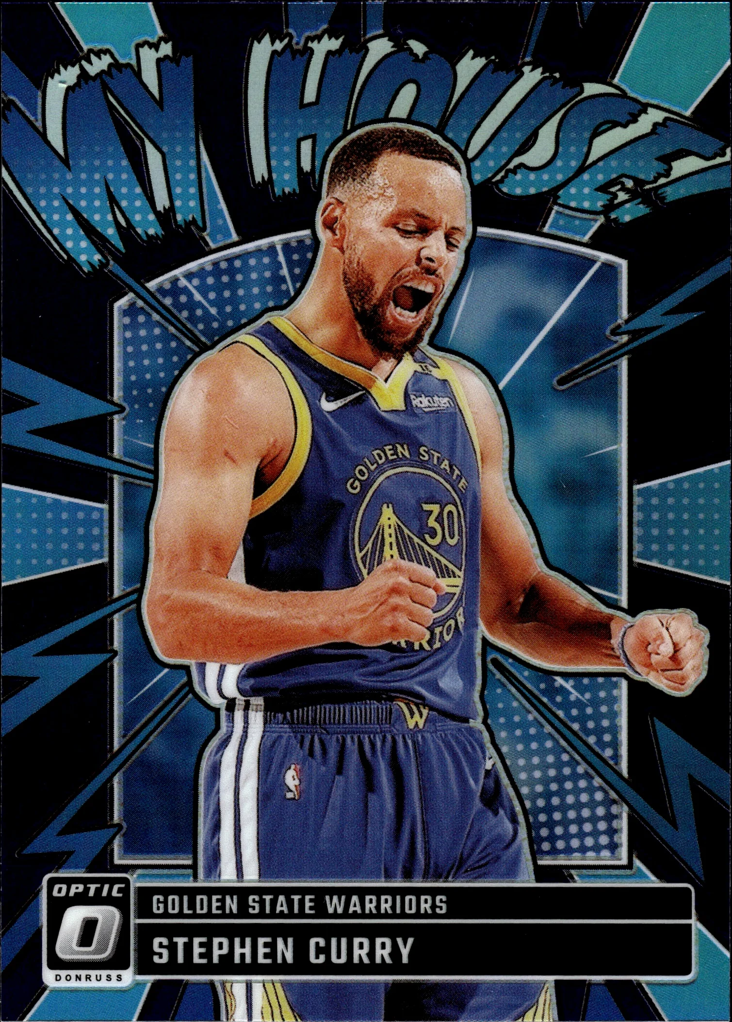 Stephen Curry 2024-25 Donruss Optic #17 My House Purple basketball card - Front