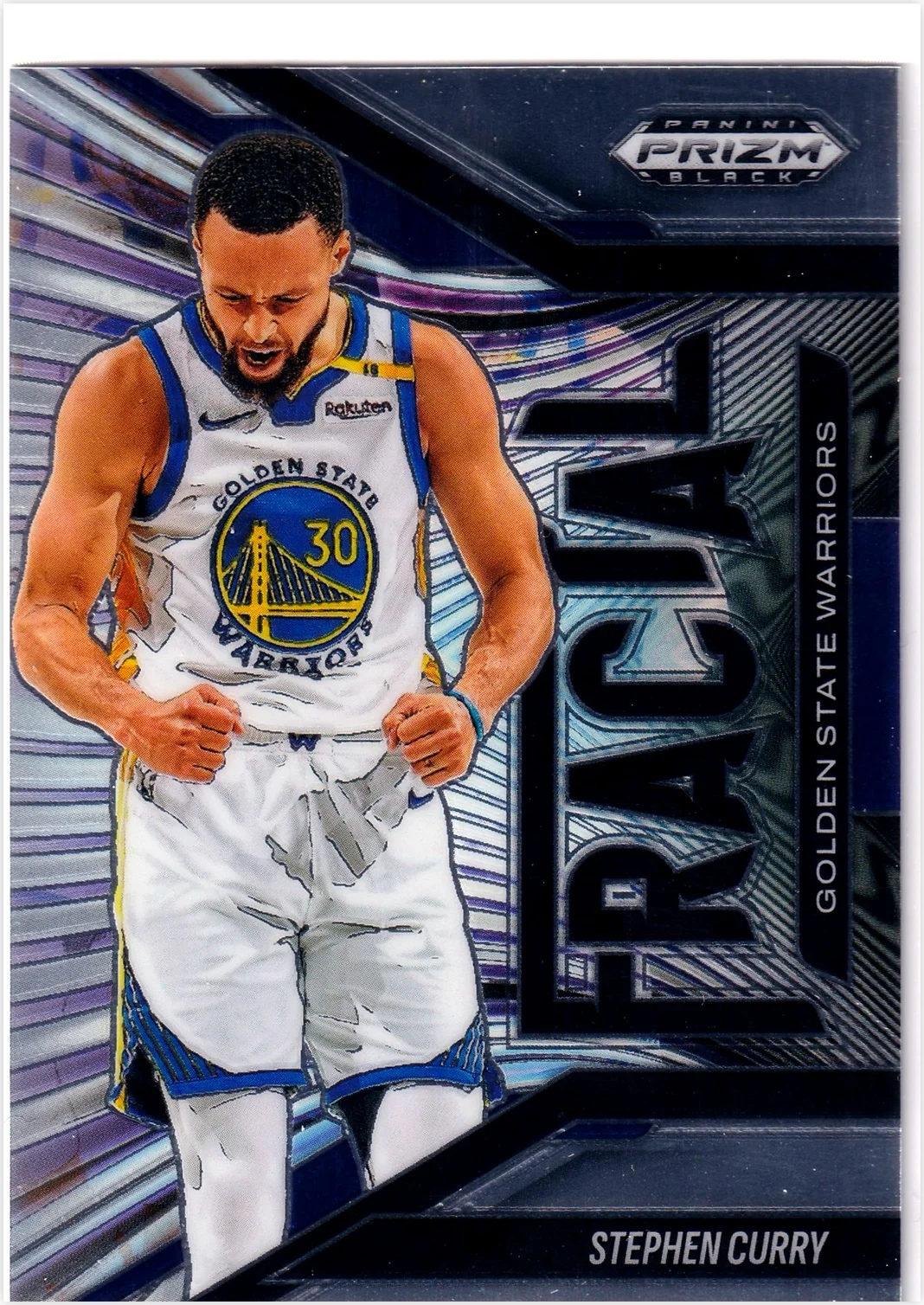 Stephen Curry 2024-25 Panini Prizm Black #3 Fractal basketball card - Front