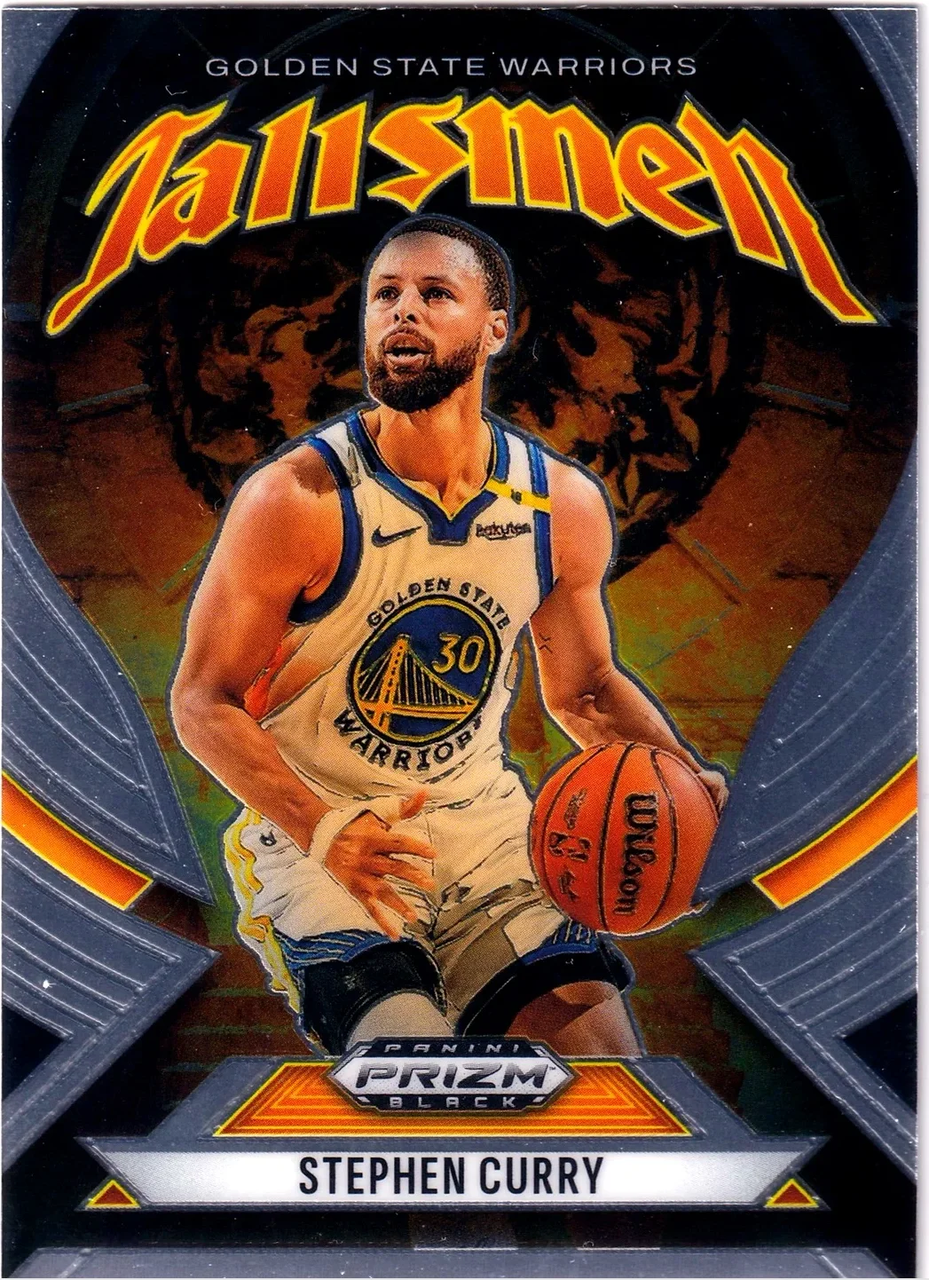 Stephen Curry 2024-25 Panini Prizm Black #7 Talismen basketball card - Front