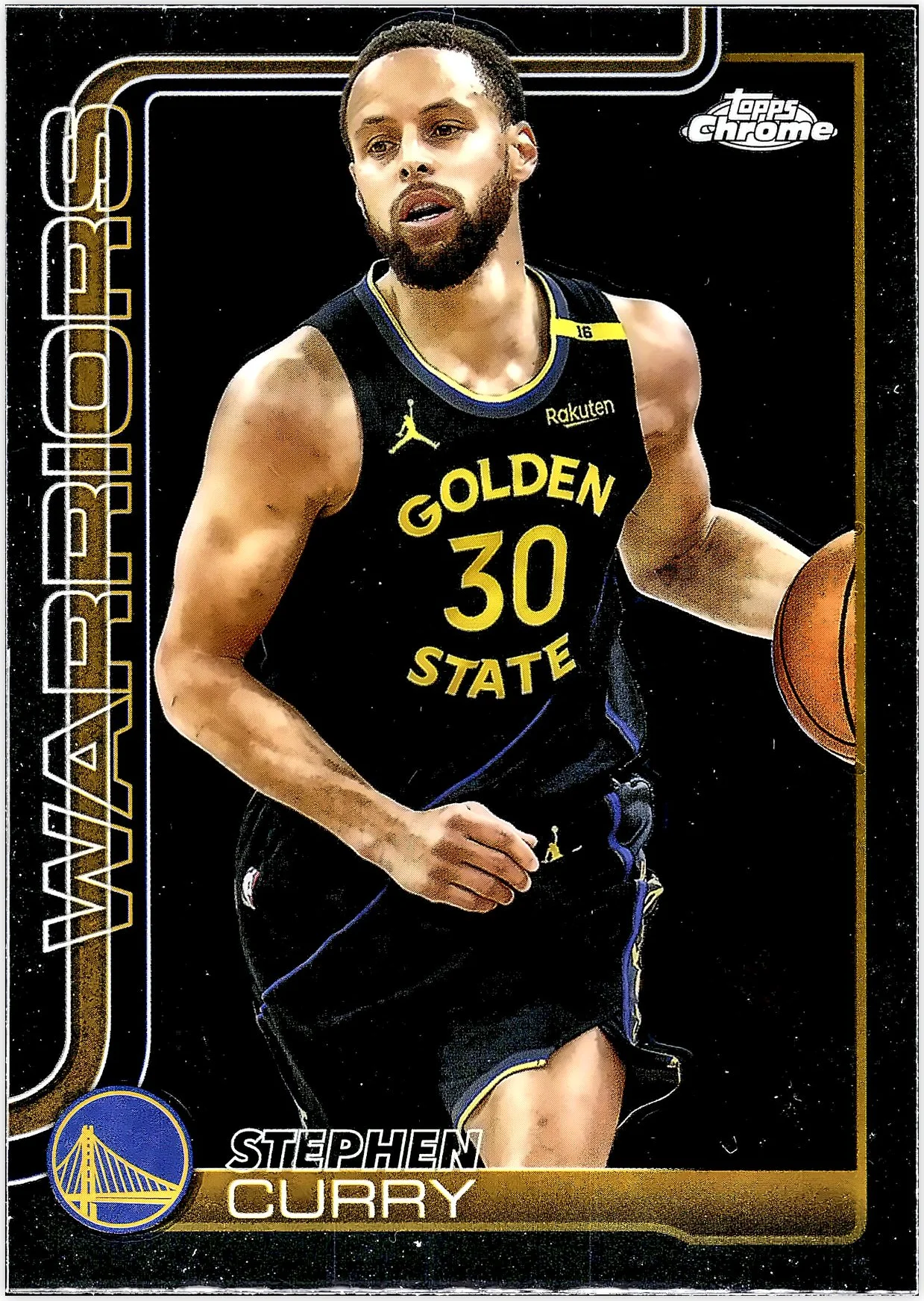 Stephen Curry 2025-26 Topps Chrome #201 basketball card - Front