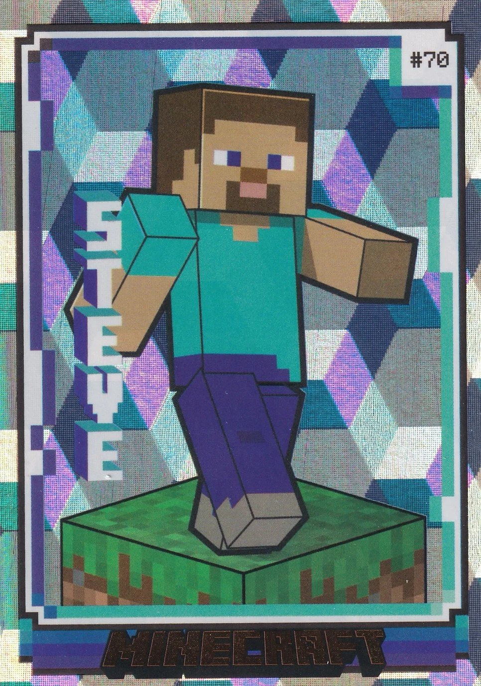 Steve 2024 Panini Minecraft #70 Cubic Parallel trading card - Front