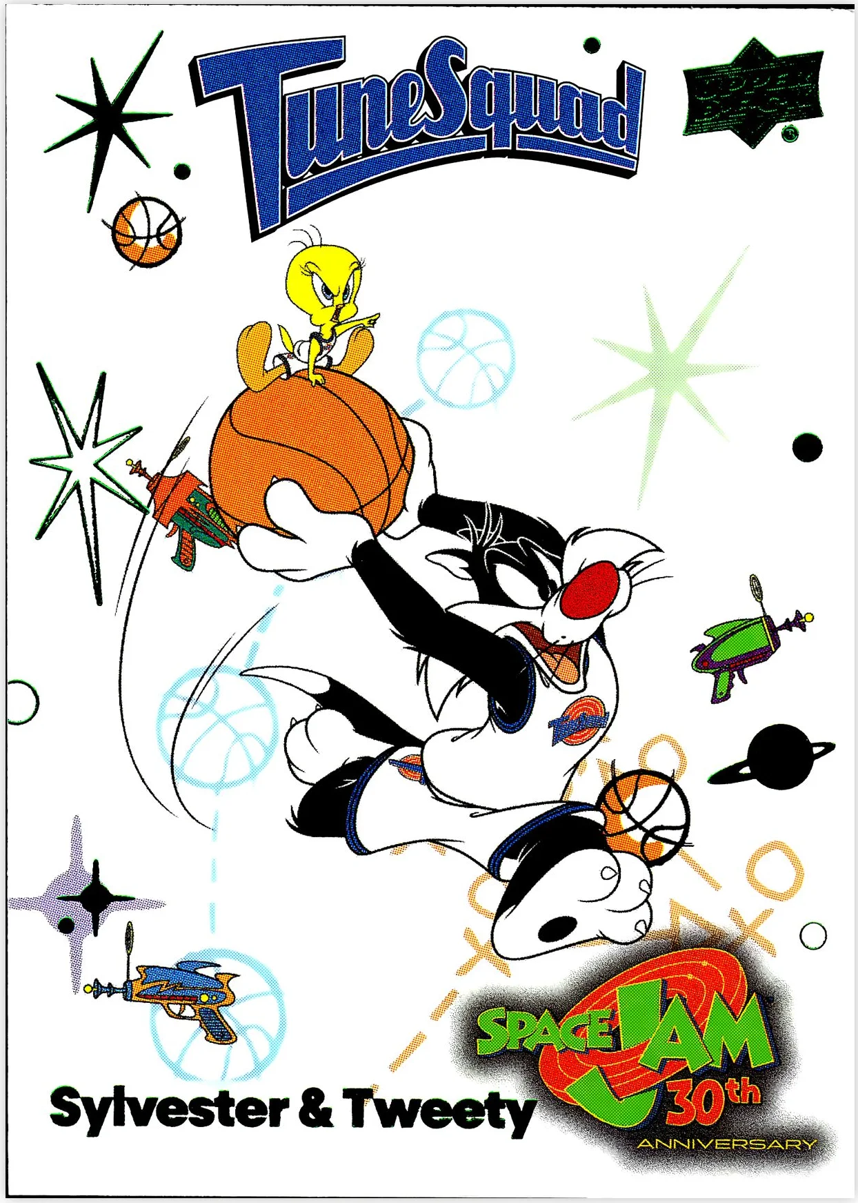 Sylvester & Tweety 2026 Space Jam 30th Anniversary #7 basketball card - Front