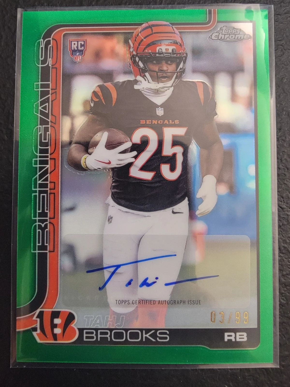 Tahj Brooks 2025 Topps Chrome Football card