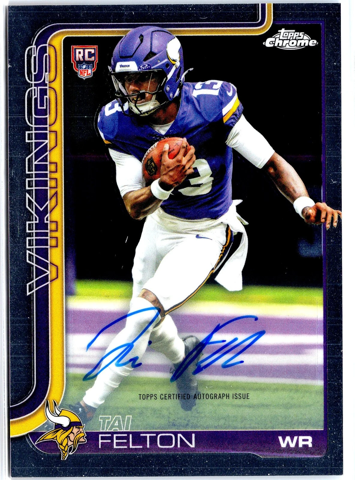 Tai Felton 2025 Topps Chrome Football card
