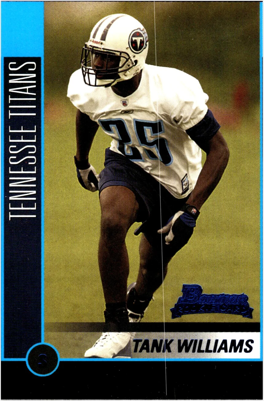 Tank Williams Rookie Card 2002 Bowman #152 football rookie card - Front
