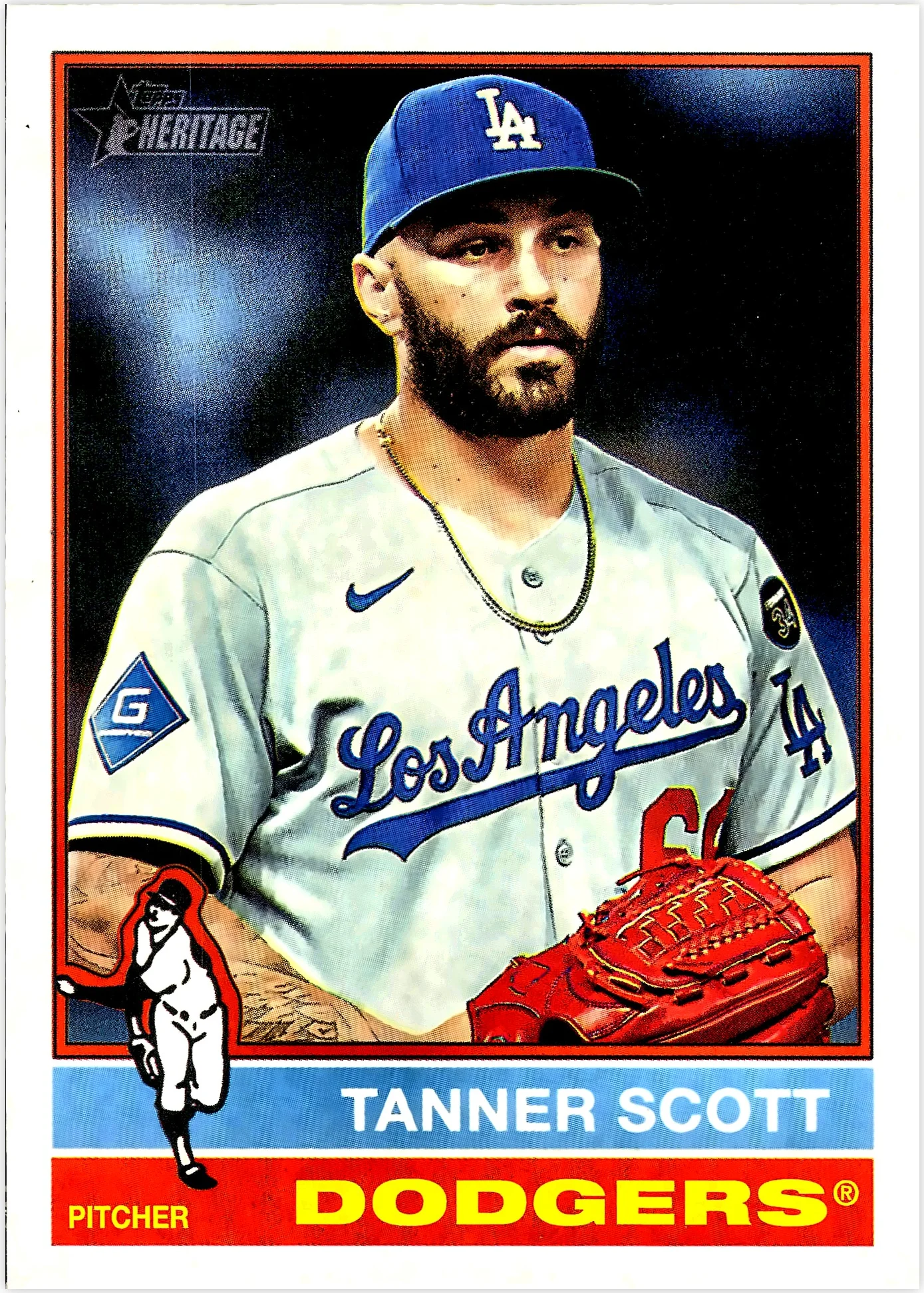 Tanner Scott 2025 Topps Heritage #551 Dark Blue Border baseball card - Front