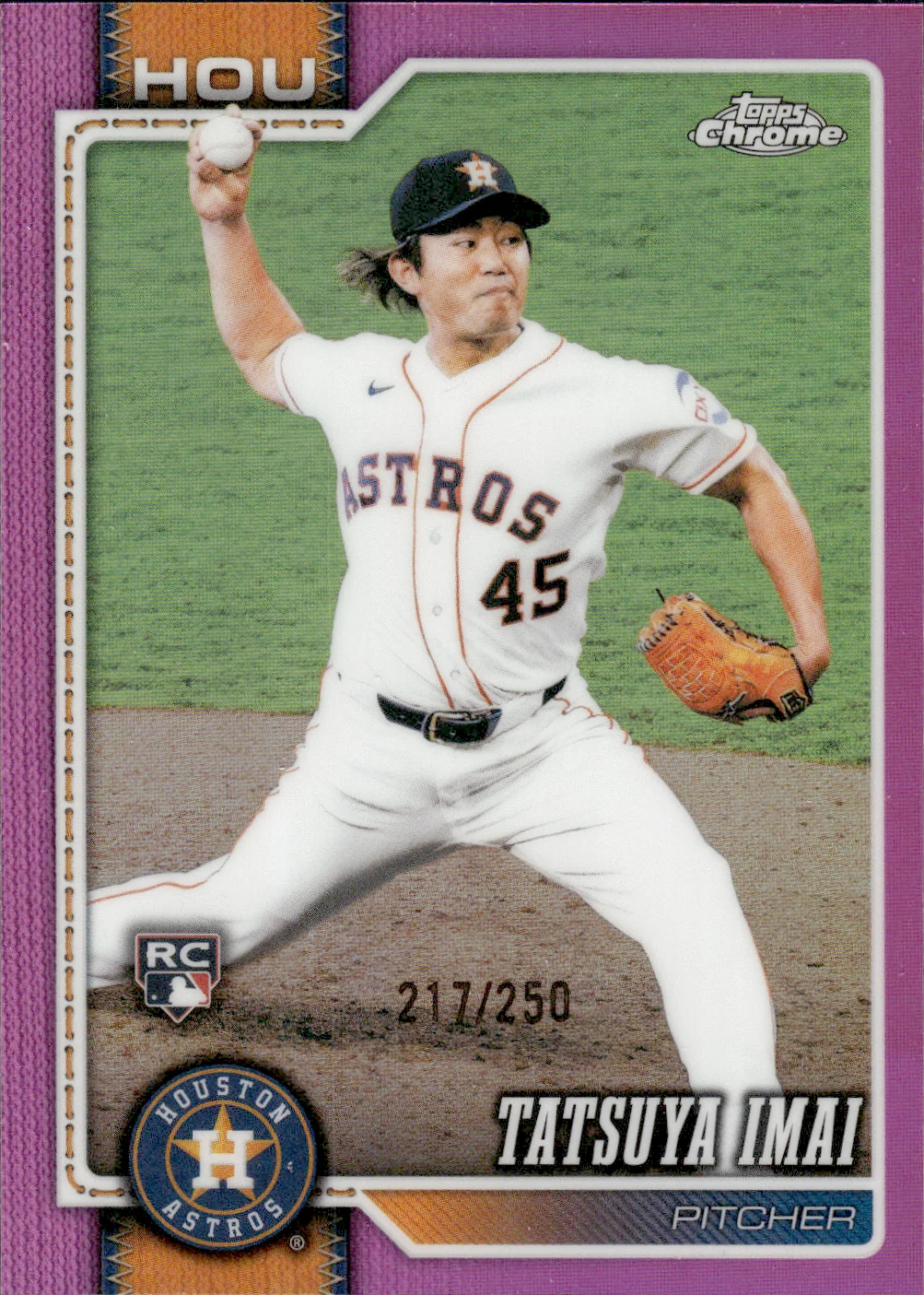 Tatsuya Imai #242 Pink Refractor /250 Rookie Card 2026 Topps Chrome Baseball baseball rookie card - Front