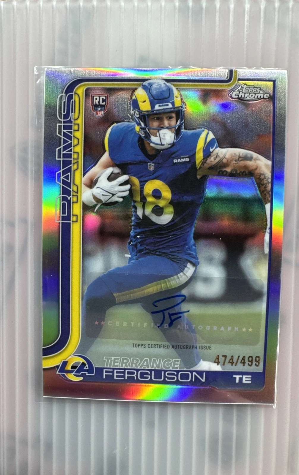 Terrance Ferguson 2025 Topps Chrome Football card