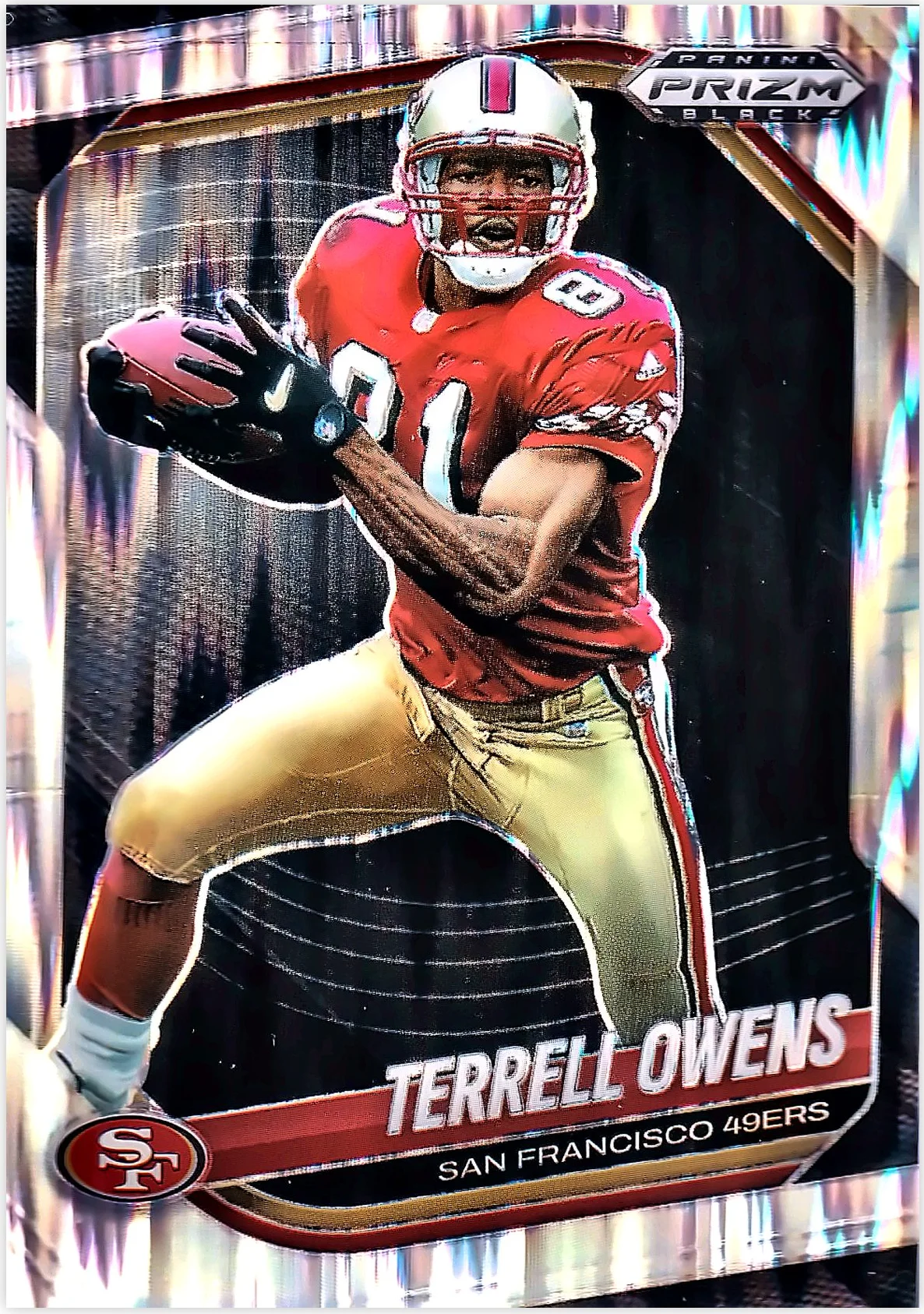 Terrell Owens 2025 Panini Prizm Black #133 Prizms Skewed football card - Front