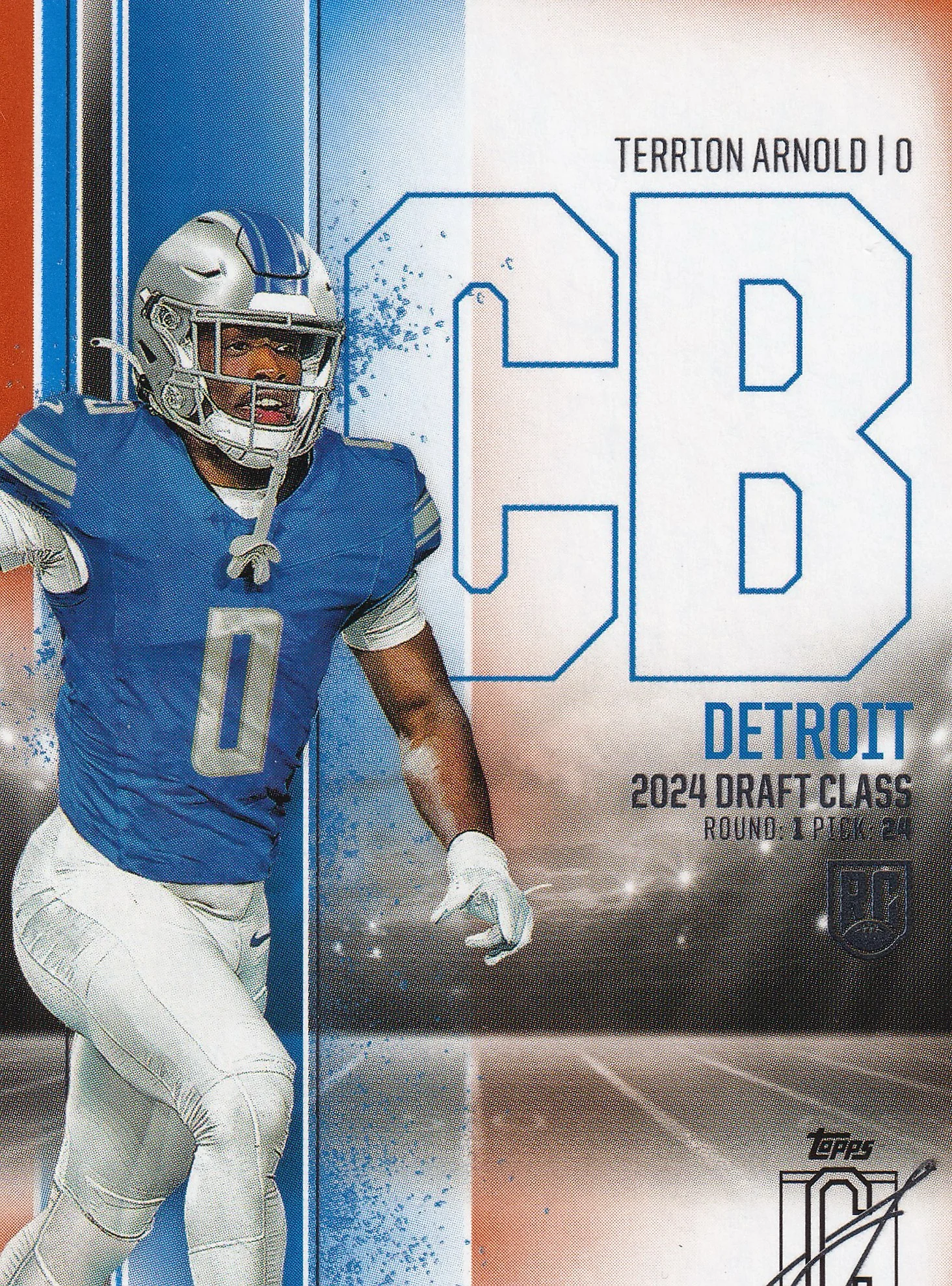 Terrion Arnold 2024 Topps Signature Series #105 Rookie football rookie card - Front