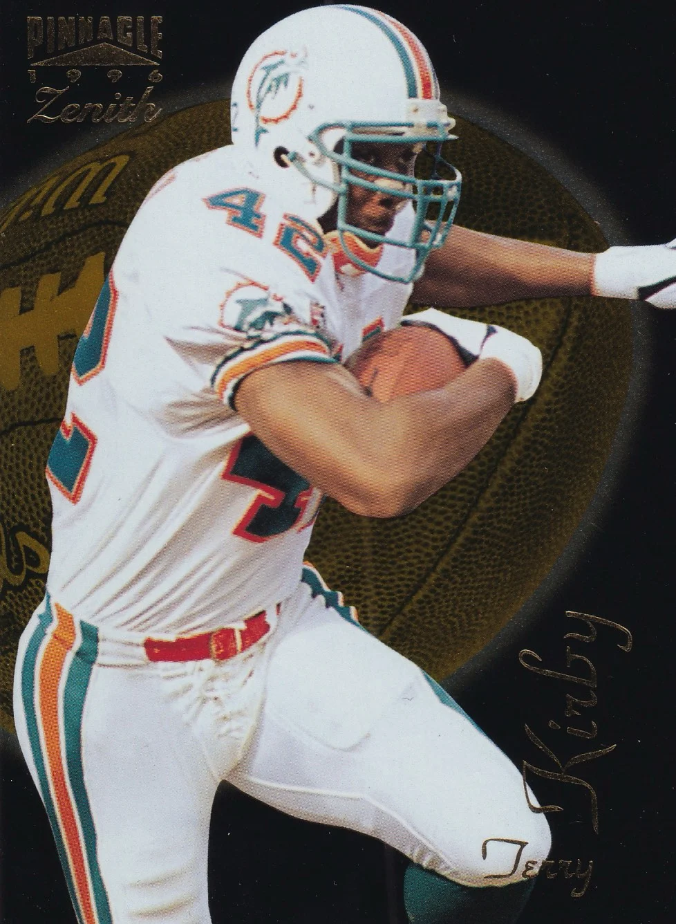 Terry Kirby 1996 Zenith #Z-89 football card - Front