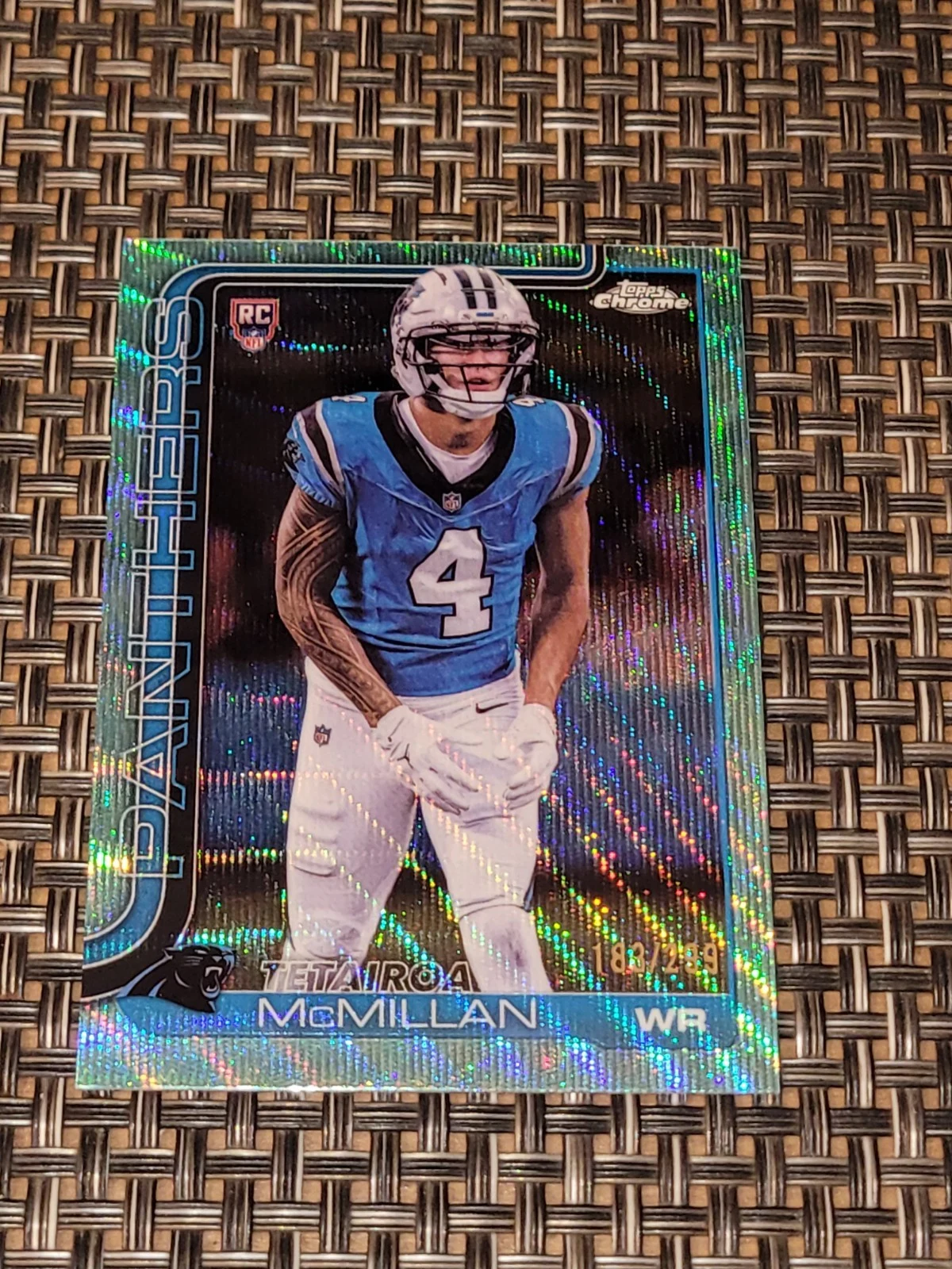 Tetairoa McMillan 2025 Topps Chrome Football card