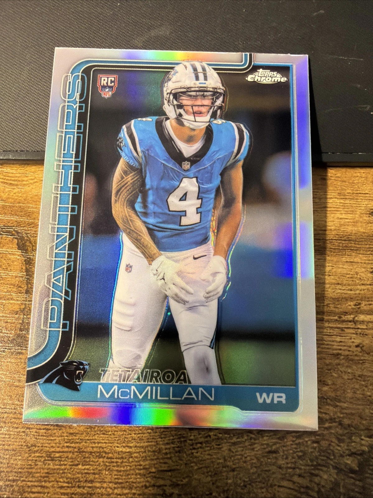 Tetairoa McMillan 2025 Topps Chrome Football card