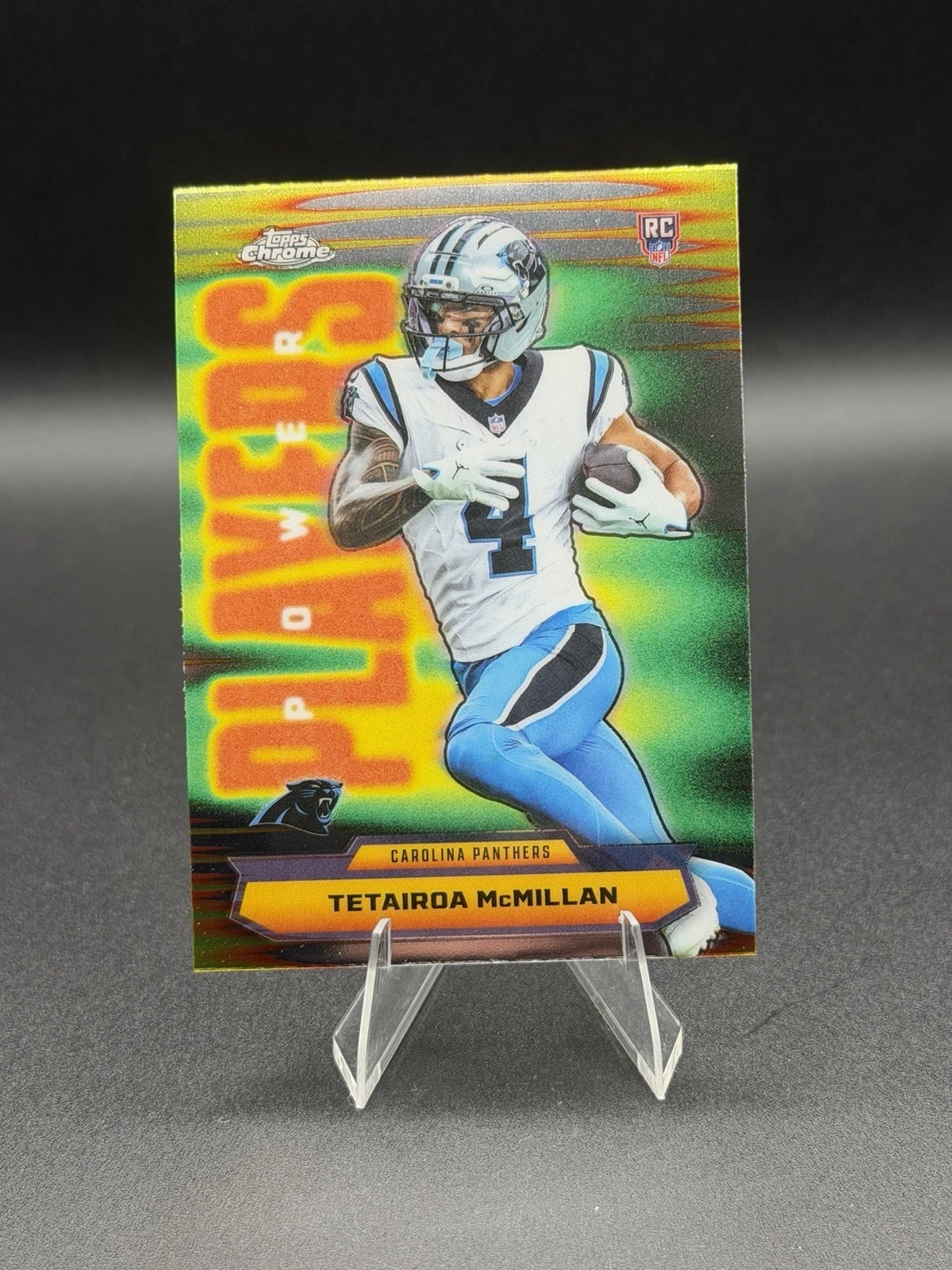 Tetairoa McMillan 2025 Topps Chrome Football card