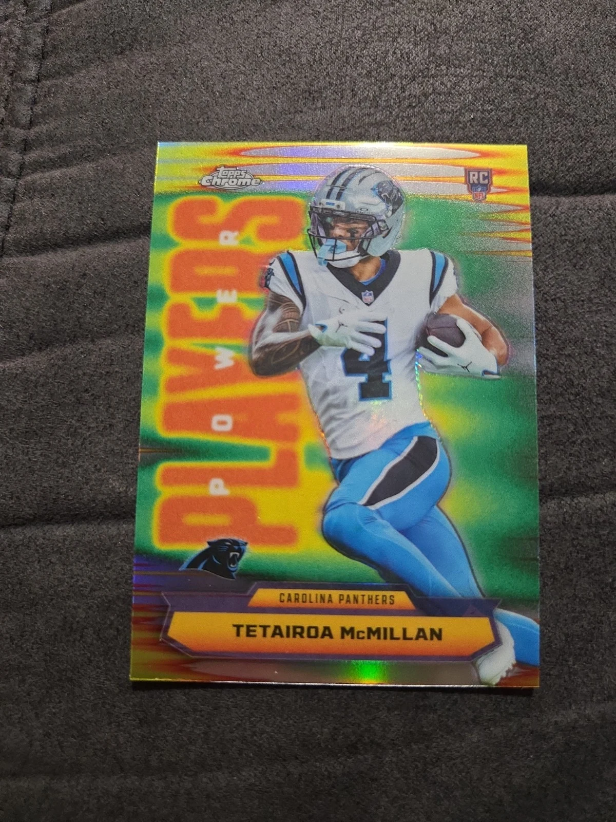 Tetairoa McMillan 2025 Topps Chrome Football card