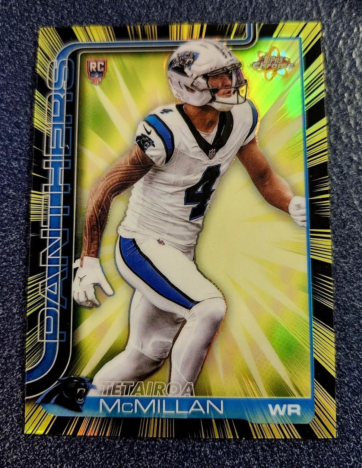 Tetairoa McMillan 2025 Topps Chrome Football card