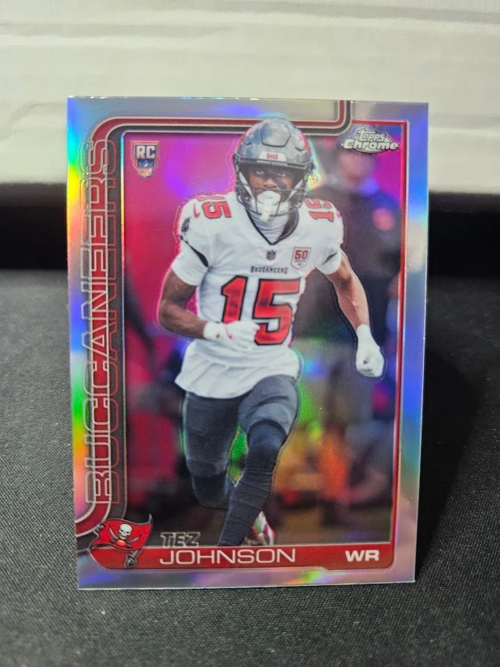 Tez Johnson 2025 Topps Chrome Football card