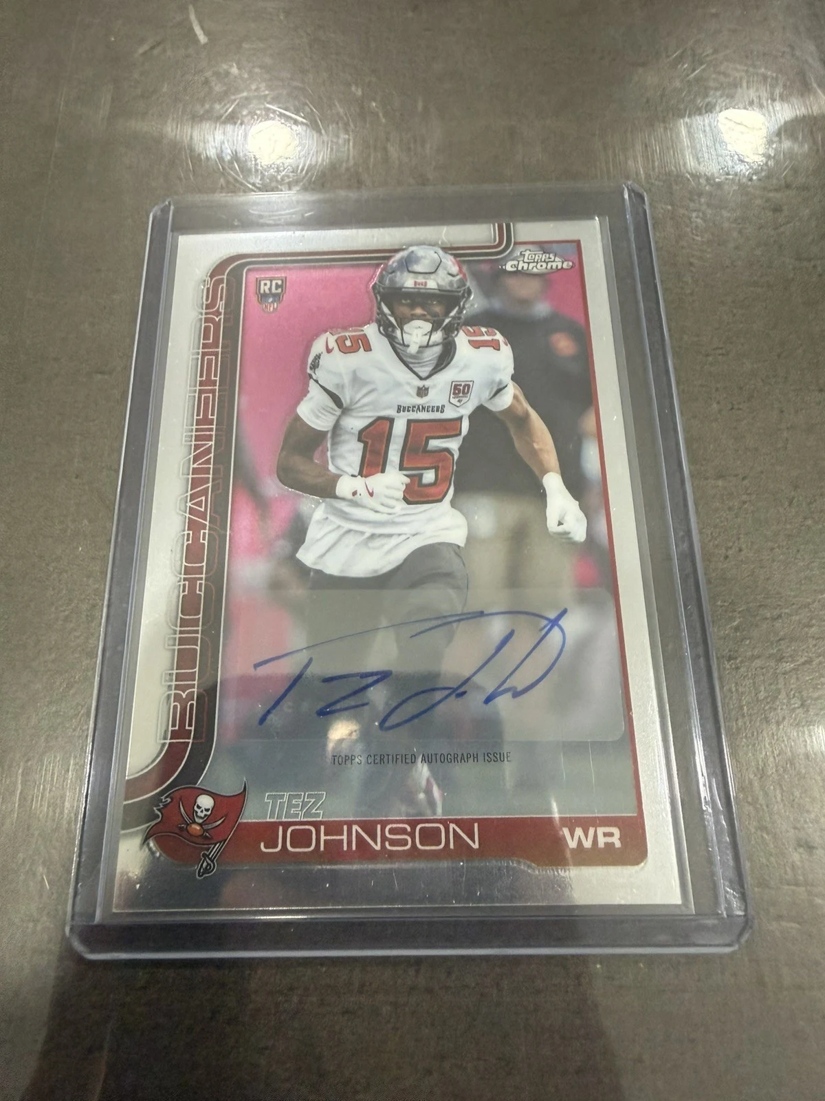 Tez Johnson 2025 Topps Chrome Football card