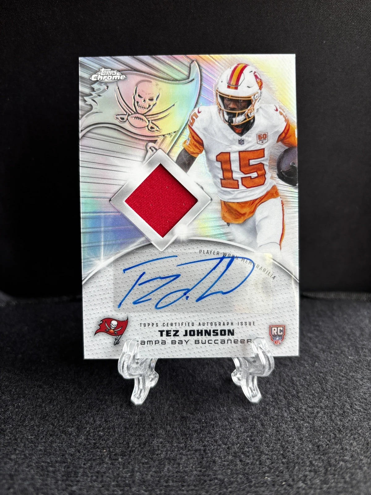 Tez Johnson 2025 Topps Chrome Football card