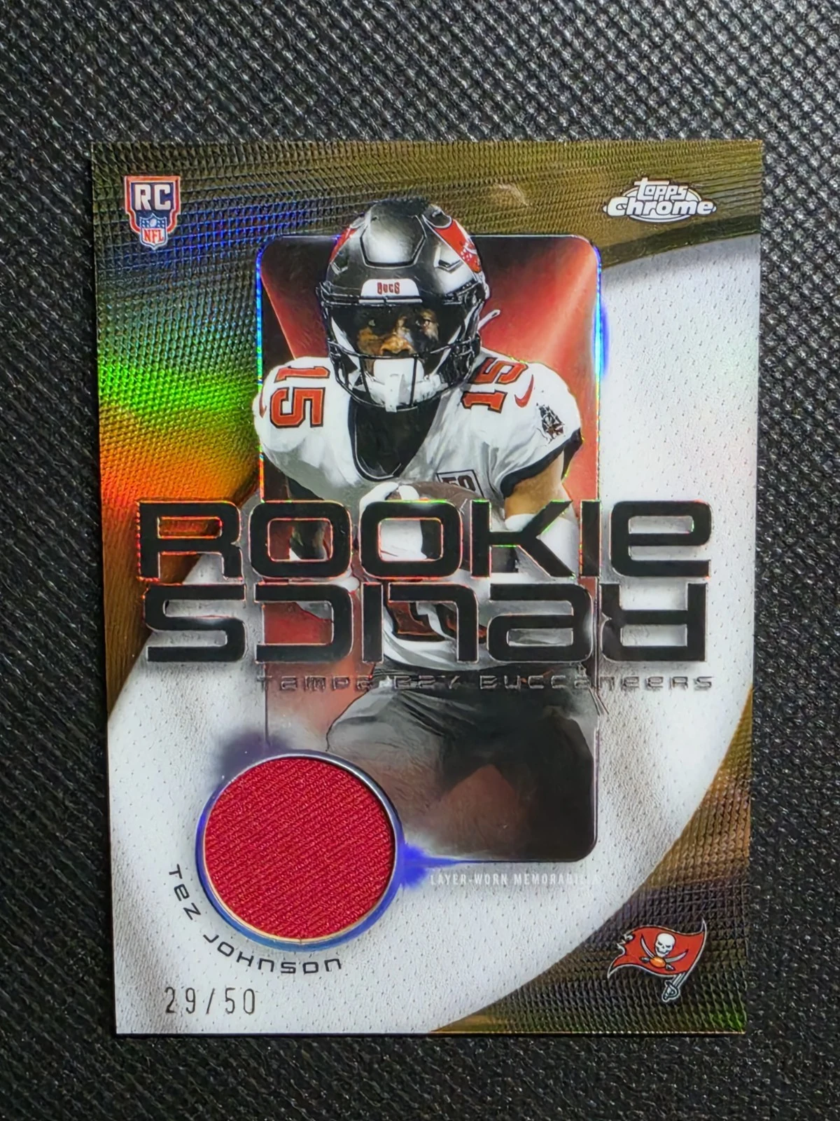 Tez Johnson 2025 Topps Chrome Football card