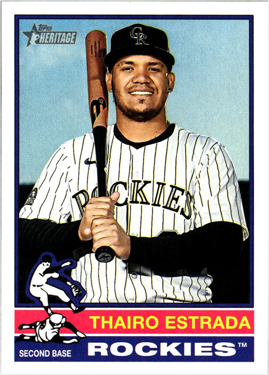 Thairo Estrada 2025 Topps Heritage #504 baseball card - Front