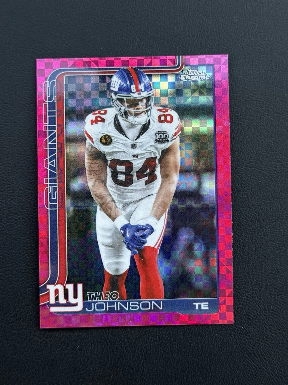 Theo Johnson 2025 Topps Chrome Football card