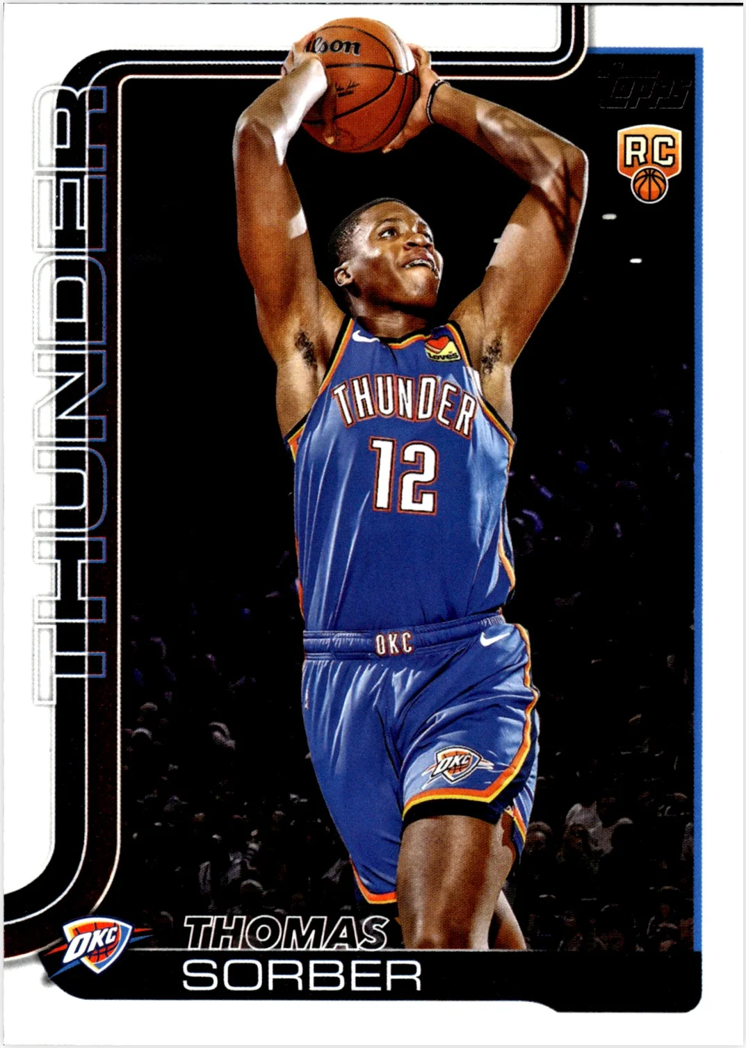 Thomas Sorber Rookie Card 2025-26 Topps #215 basketball rookie card - Front