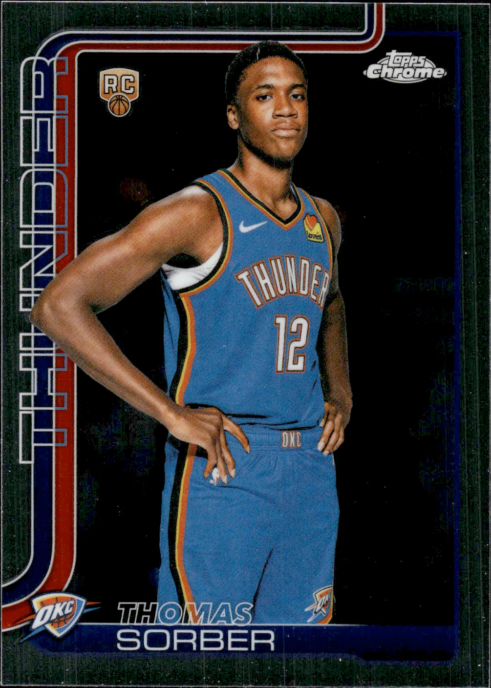 Thomas Sorber #165 Rookie Card 2025 Topps Chrome Update Basketball basketball rookie card - Front