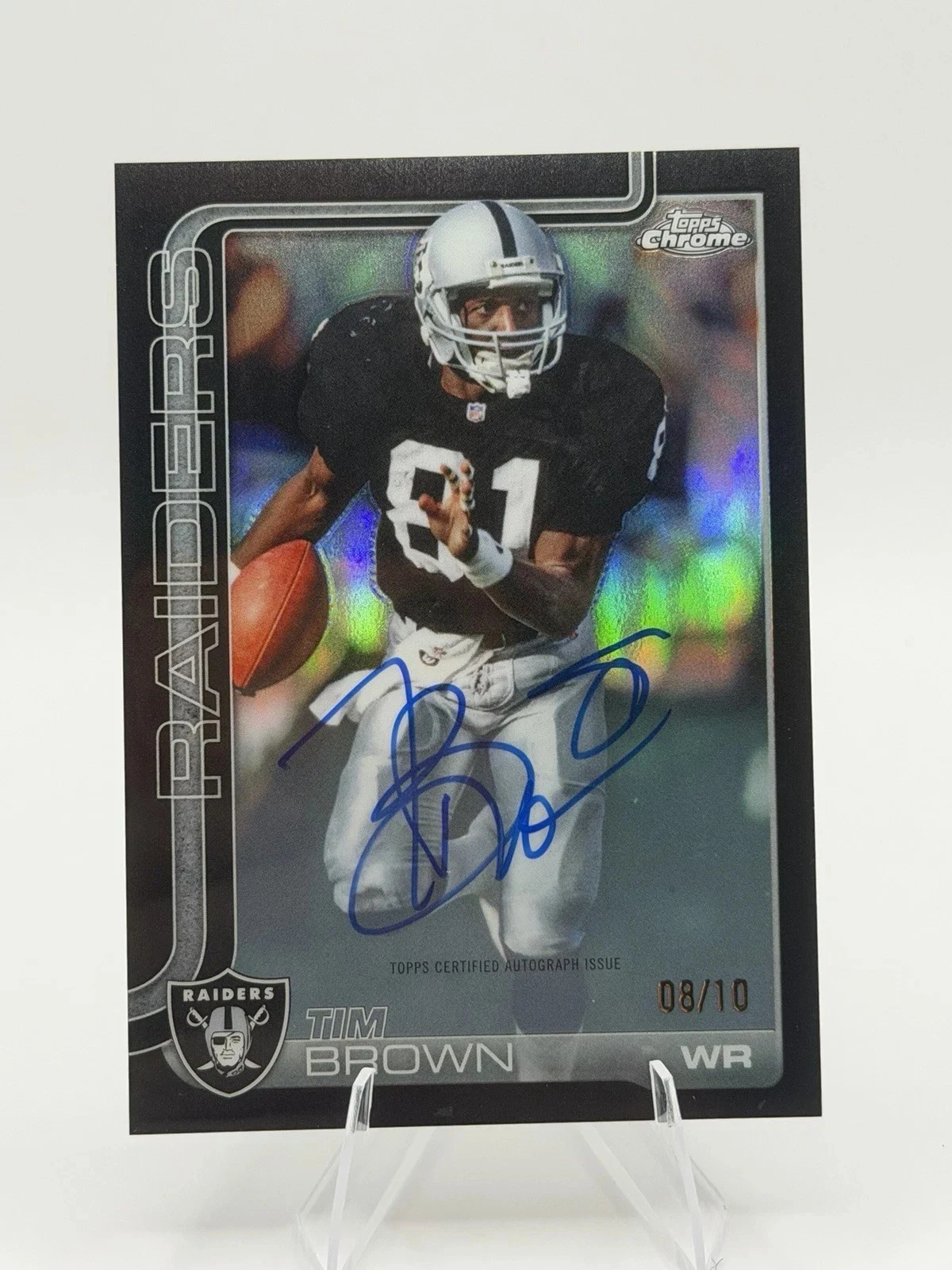 Tim Brown 2025 Topps Chrome Football card