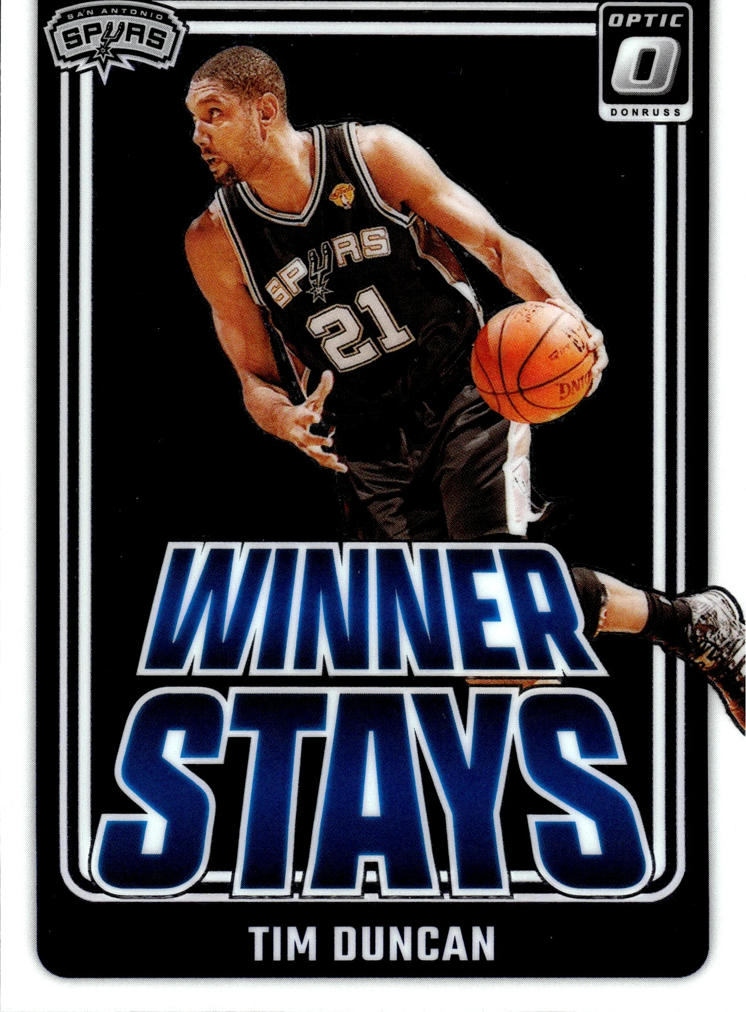Tim Duncan 2024-25 Donruss Optic #12 Winner Stays basketball card - Front